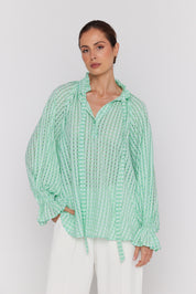 DANILL Blouse Chequer Green