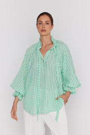 DANILL Blouse Chequer Green