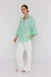 DANILL Blouse Chequer Green