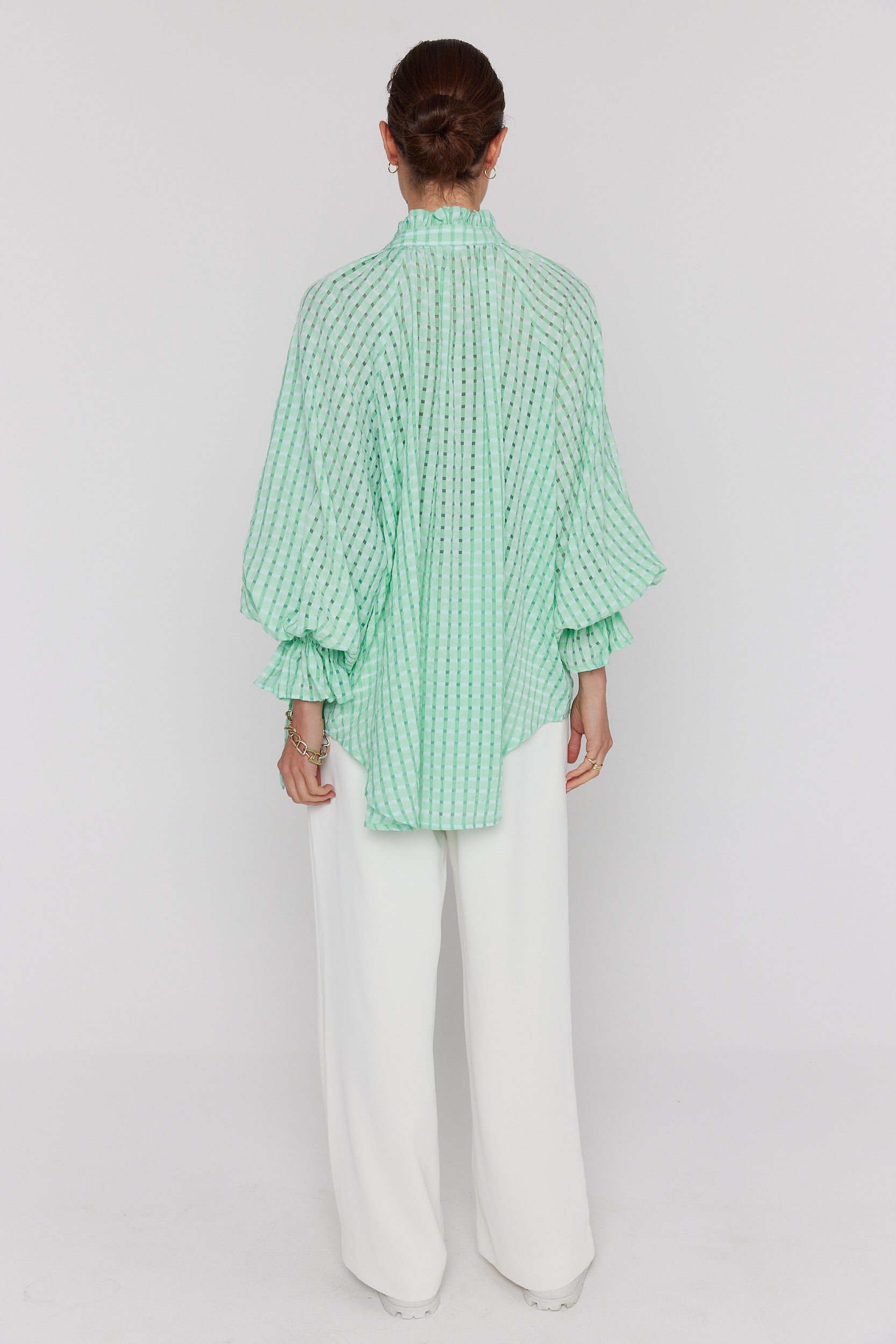 DANILL Blouse Chequer Green