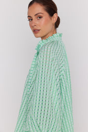 DANILL Blouse Chequer Green