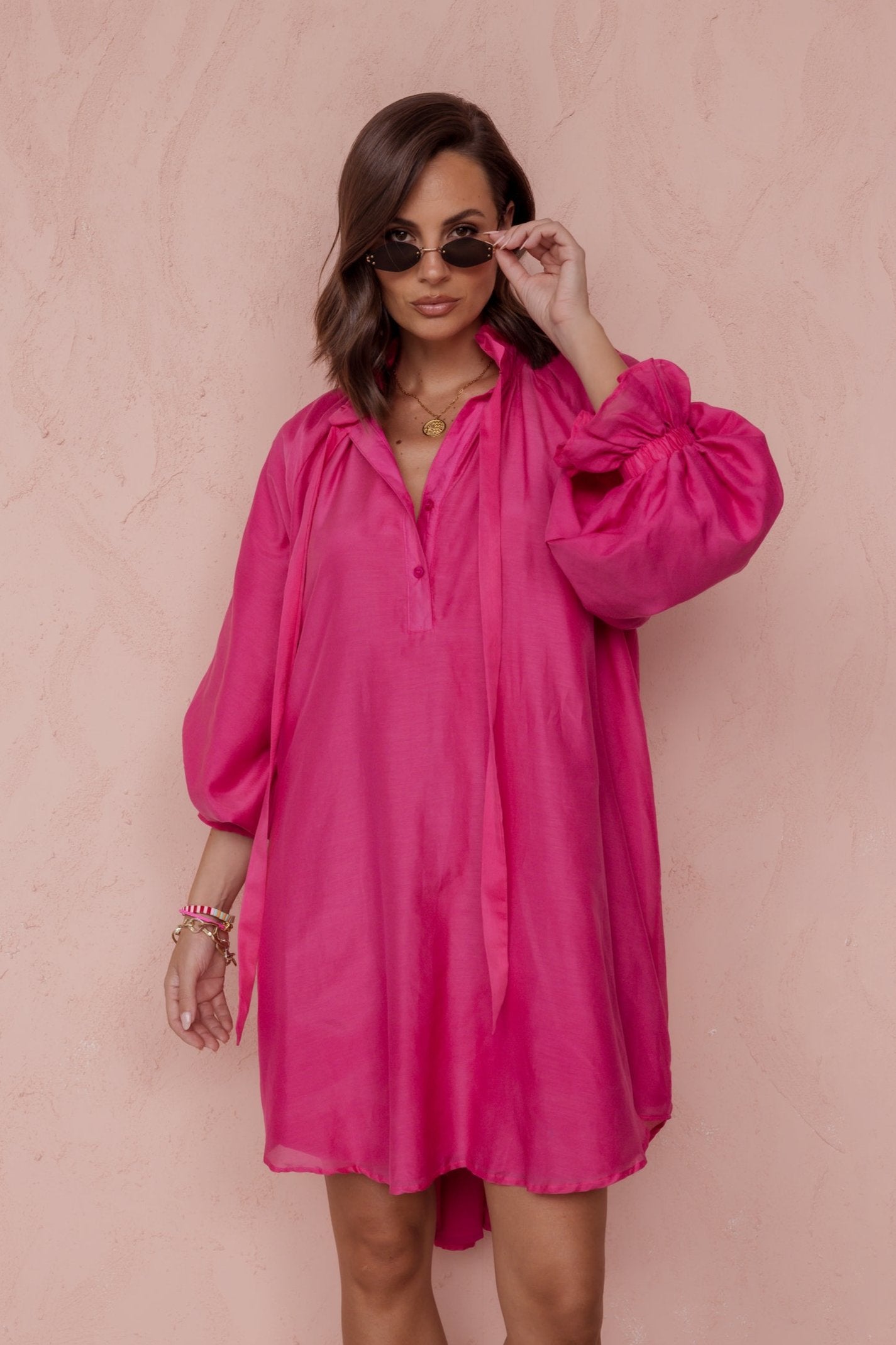 LYCIUM Dress Hot Pink