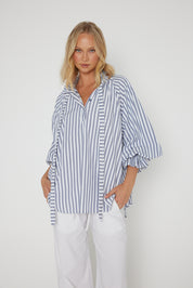 DANILL Blouse Grey Stripe