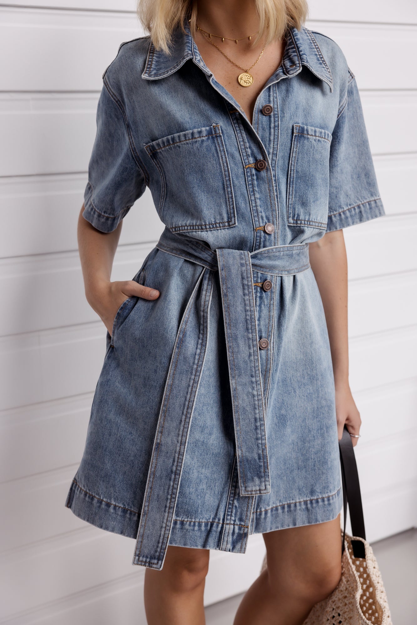 MILANO Dress Blue Denim