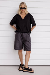 HARVEY Shorts Black Denim