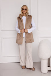 DUKE Faux Vest Hazelnut