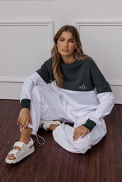 SIA Long Sleeve Top White/Green