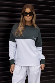 SIA Long Sleeve Top White/Green