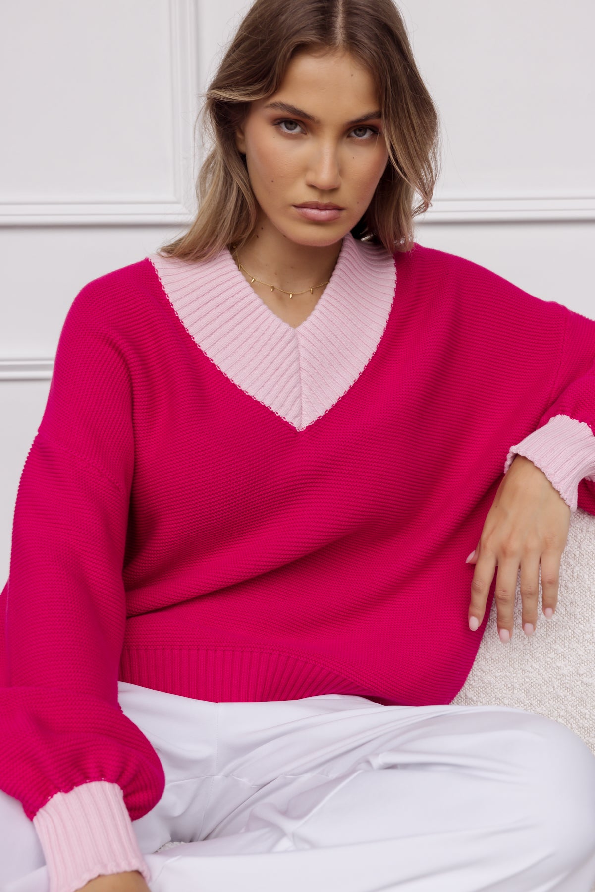 VISSY Knit Jumper Pink/Pink