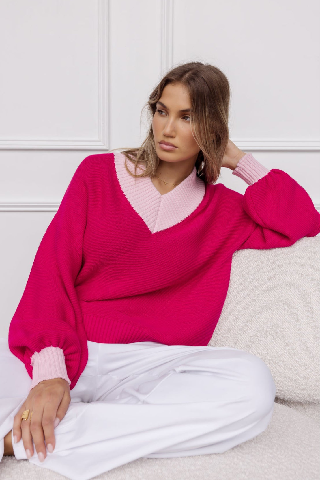 VISSY Knit Jumper Pink/Pink