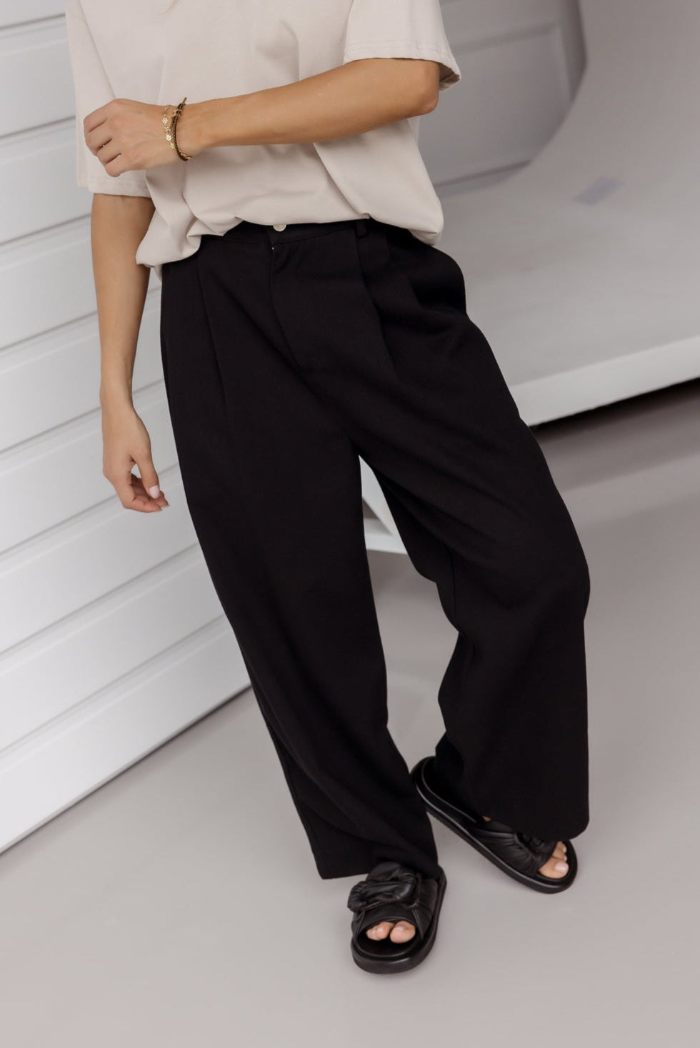 HARBOUR Pants Black – A L E X A N D R A