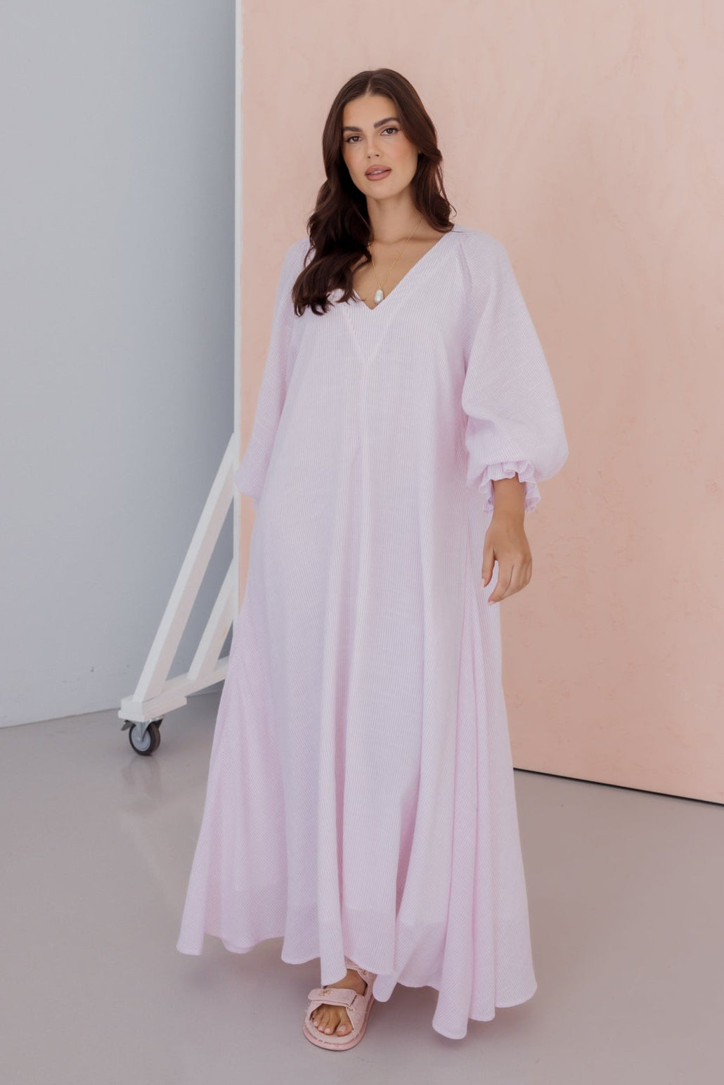 MADERO Dress Pink Stripe