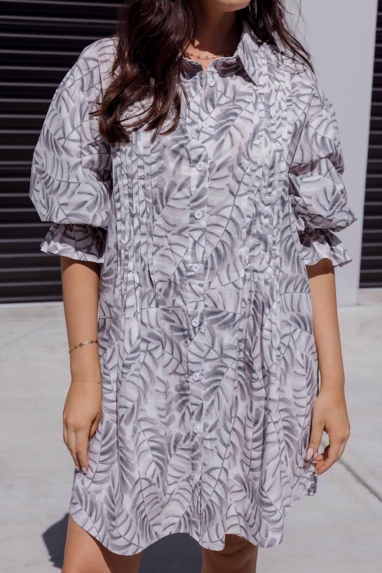 BERKEN Dress Coco Leaf Print