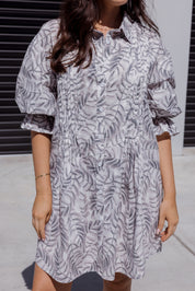 BERKEN Dress Coco Leaf Print