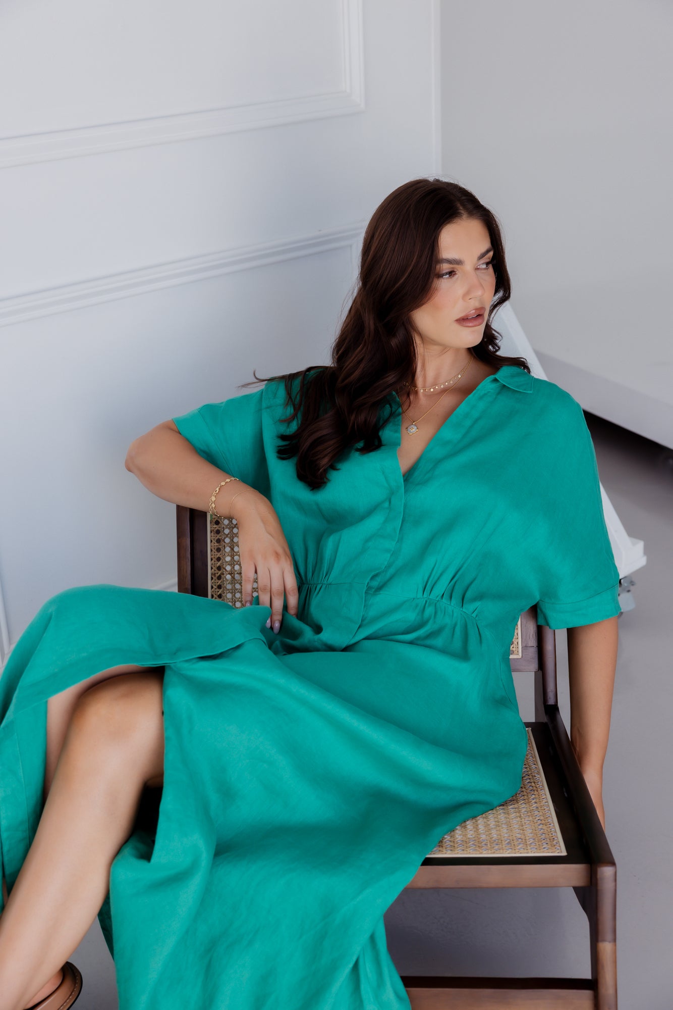 MAKILA Dress Emerald