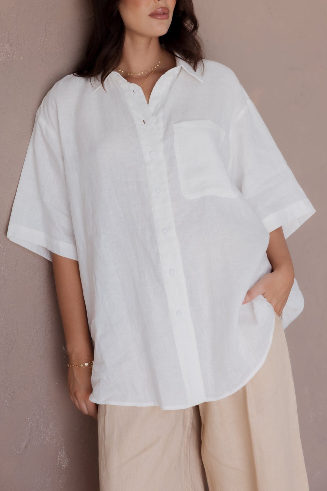 ROGUE Top Linen White