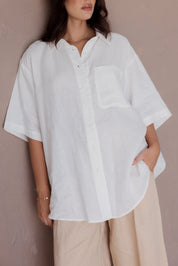 ROGUE Top Linen White