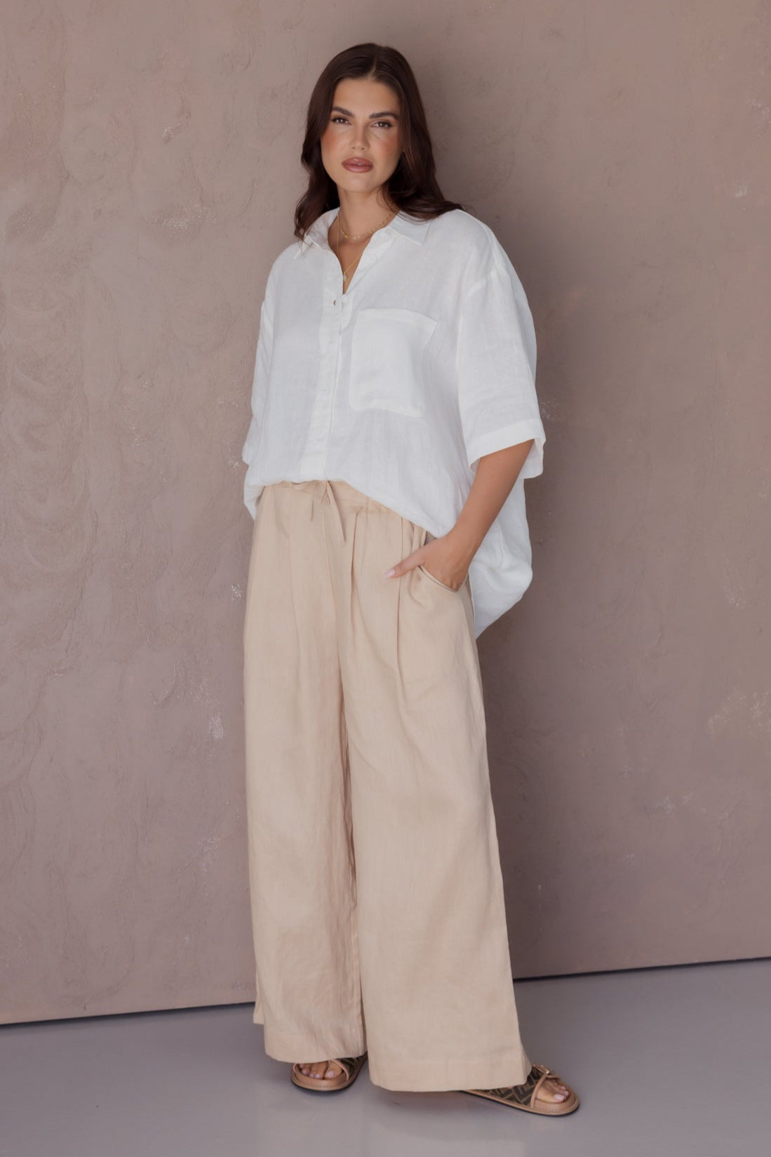 ROGUE Top Linen White