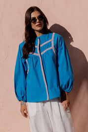 SILAS Blouse Blue Teal