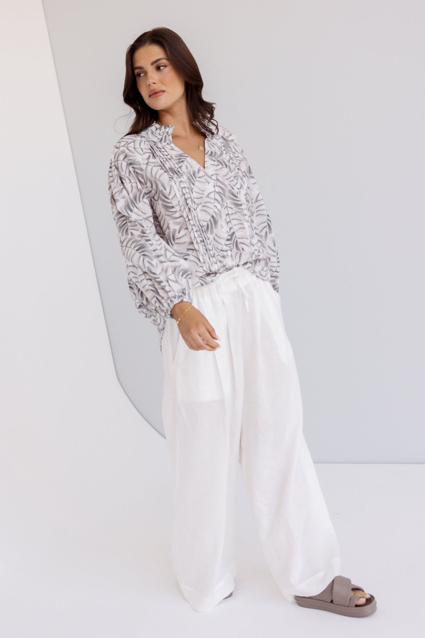 CAITS Blouse Coco Leaf Print