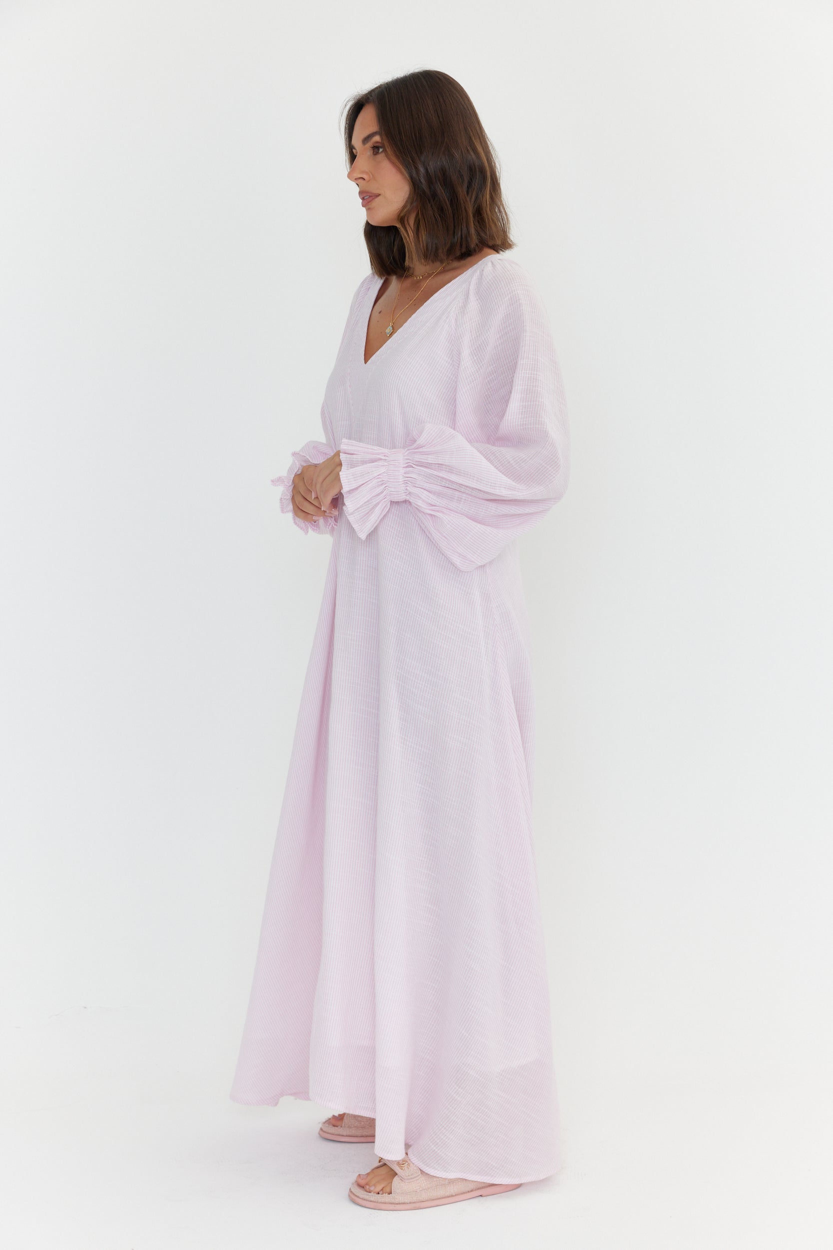 MADERO Dress Pink Stripe