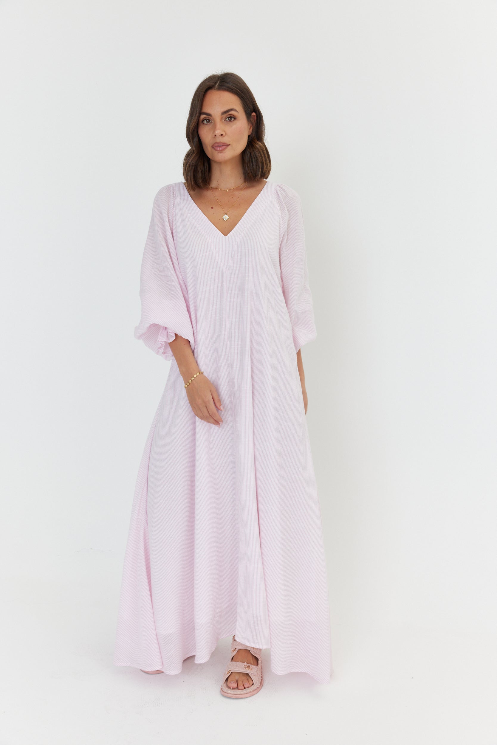 MADERO Dress Pink Stripe