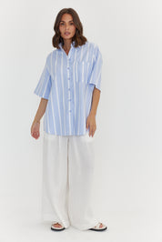 ROGUE Shirt Blue Chambray Stripe