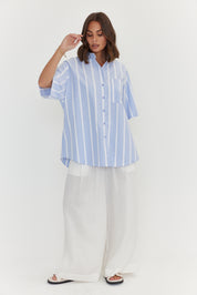 ROGUE Shirt Blue Chambray Stripe