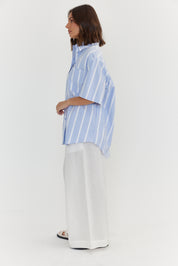 ROGUE Shirt Blue Chambray Stripe