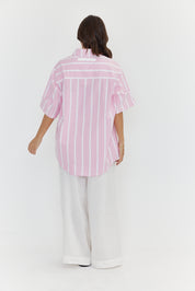 ROGUE Shirt Pink Chambray Stripe