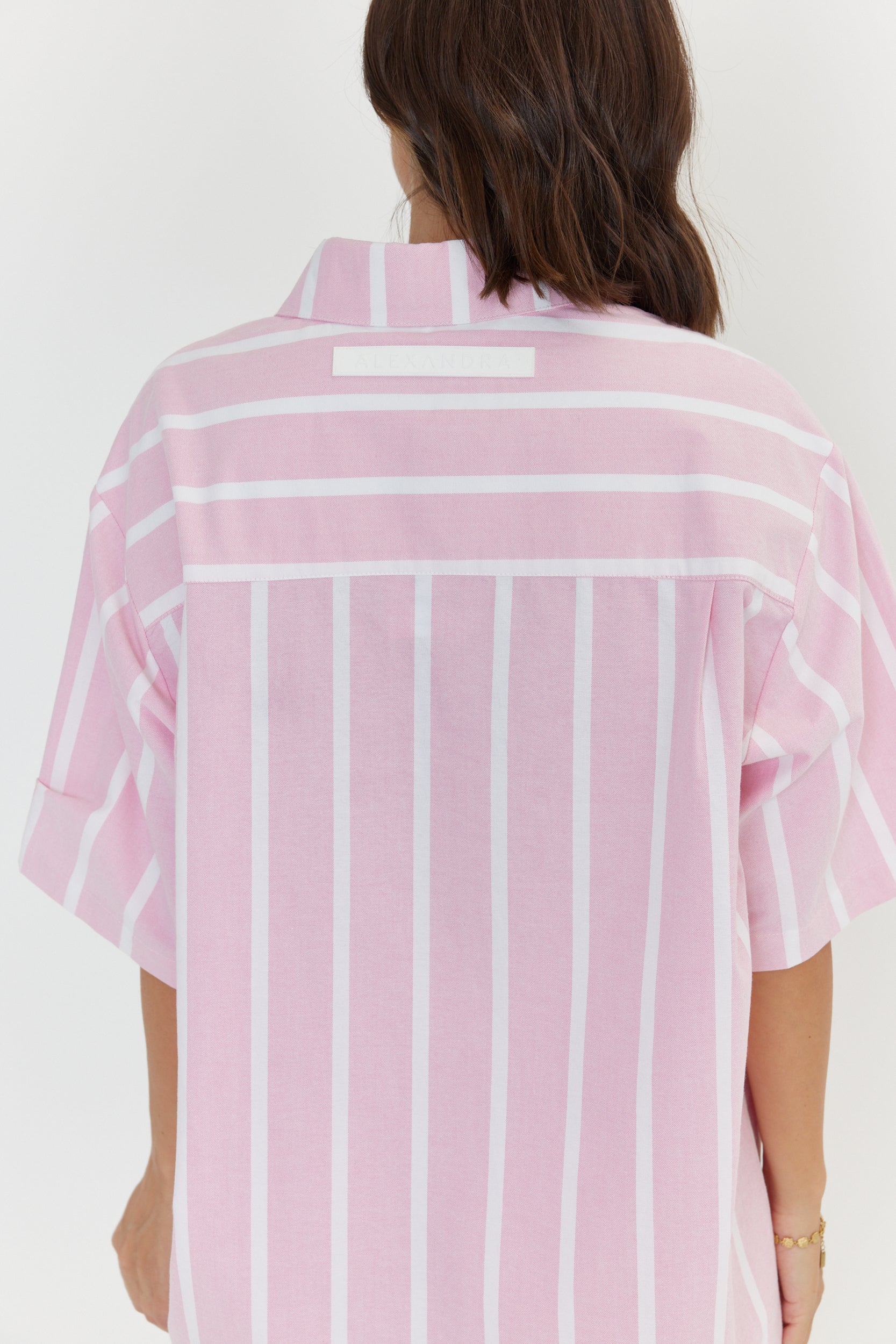 ROGUE Shirt Pink Chambray Stripe