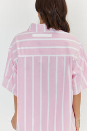 ROGUE Shirt Pink Chambray Stripe