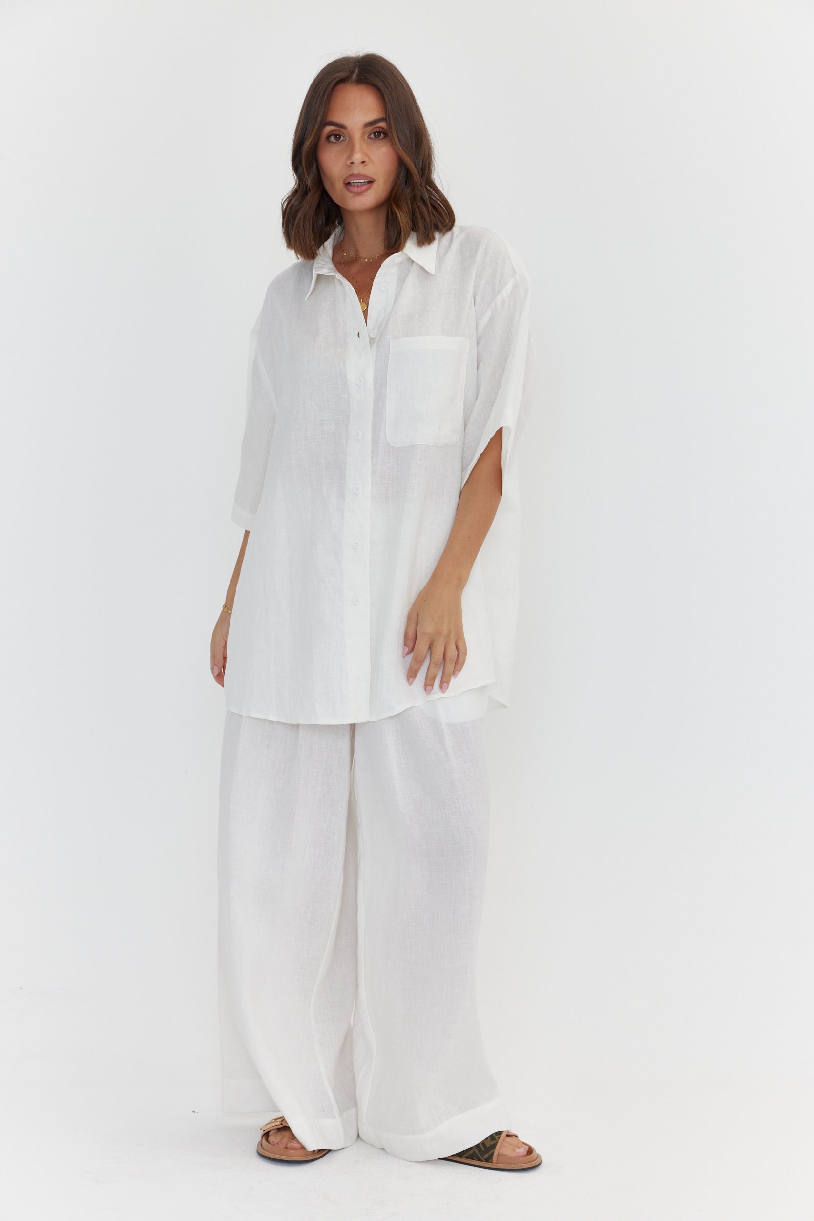 ROGUE Top Linen White