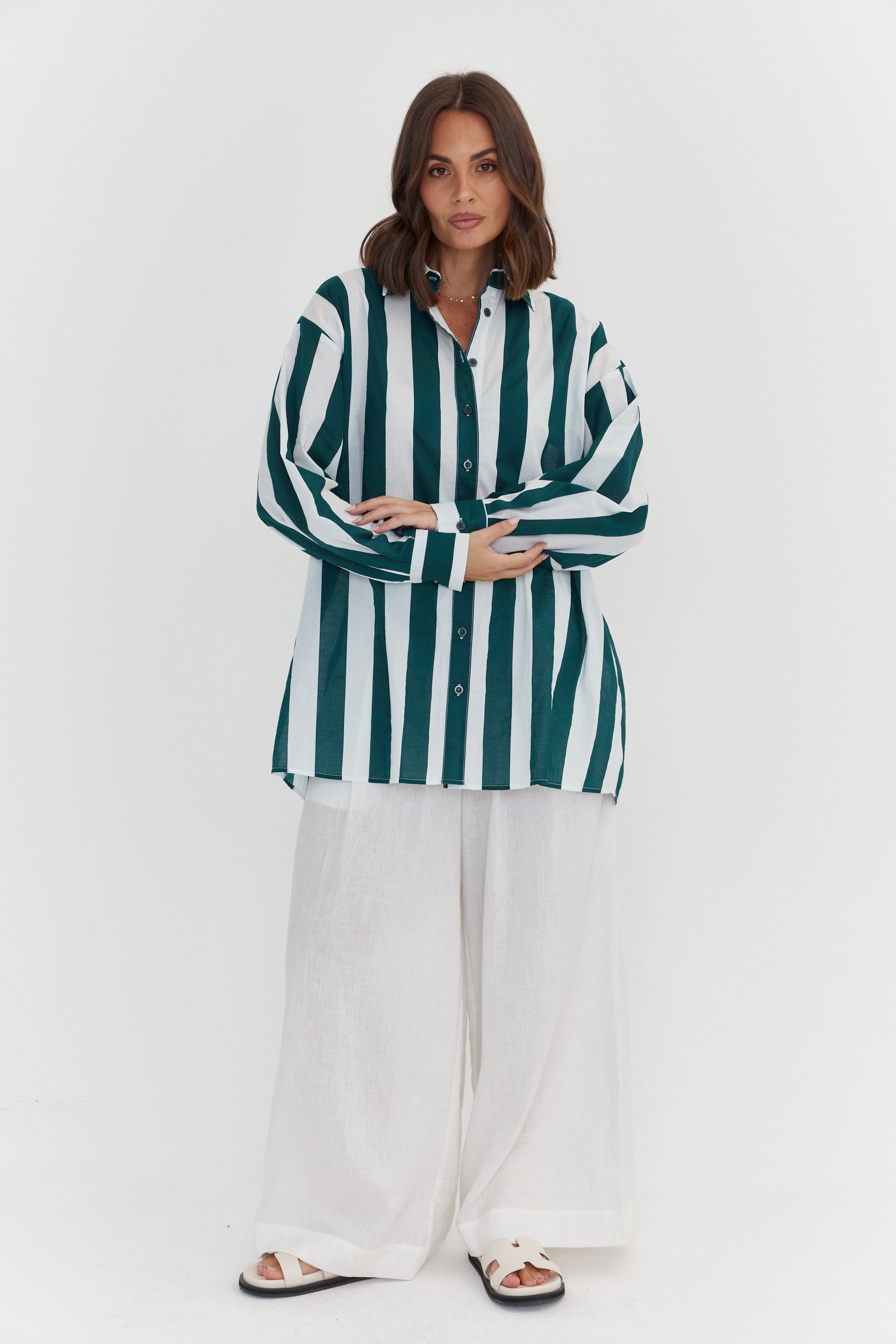 PLUTO Shirt Green Stripe