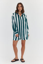 PLUTO Shirt Green Stripe