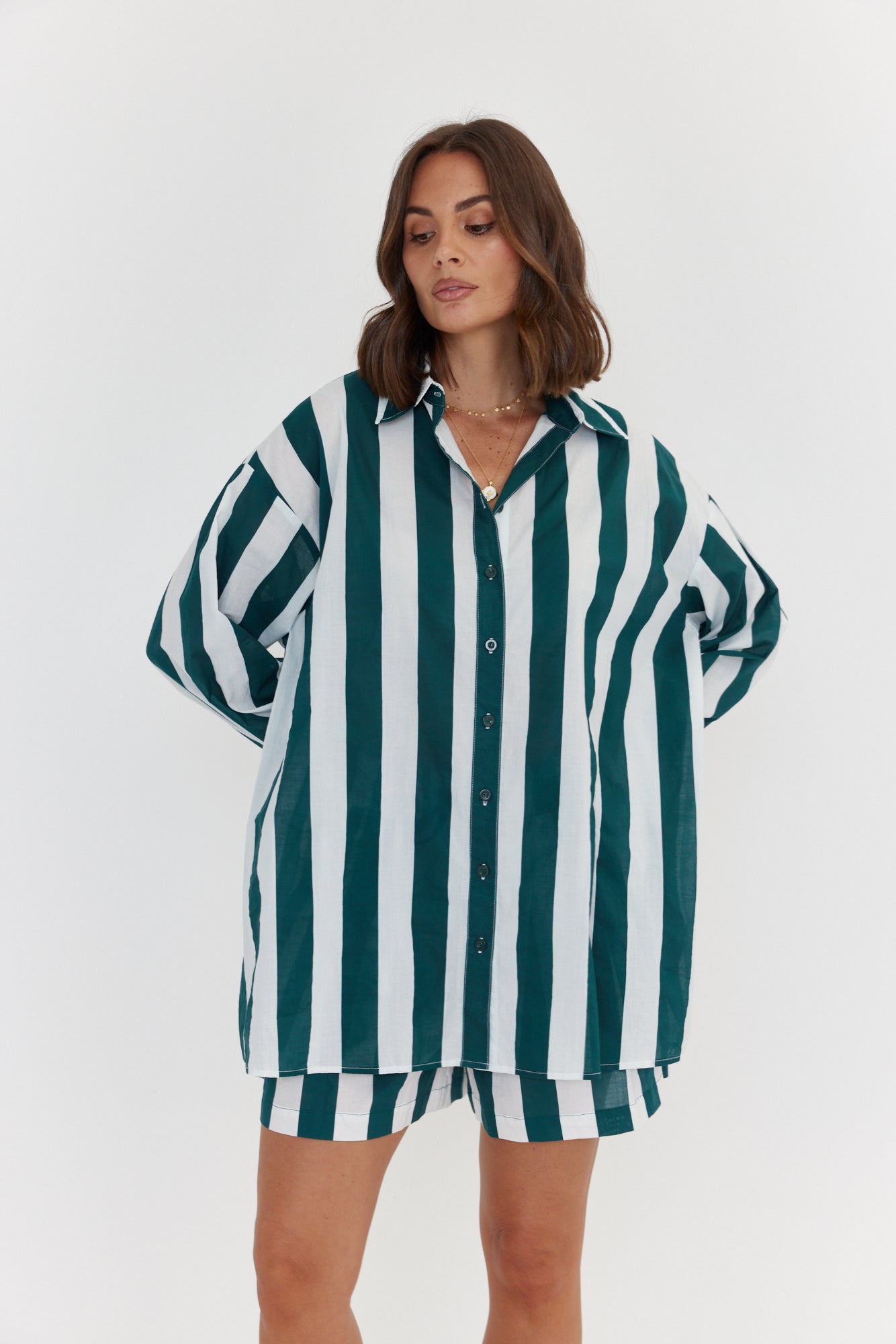 PLUTO Shirt Green Stripe