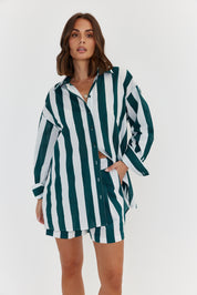 PLUTO Shirt Green Stripe