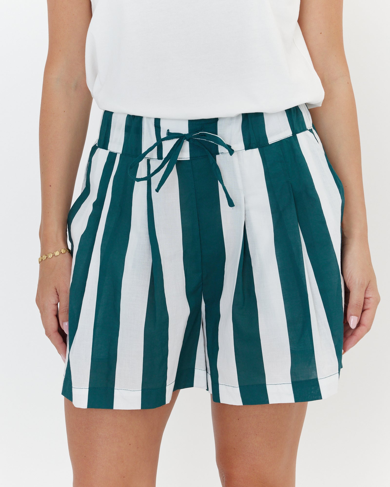 RAZ Shorts Green Stripe