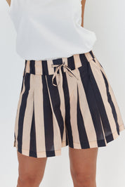 RAZ Shorts Navy & Peach Stripe
