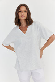 NIX V-Neck T-Shirt Grey Marle