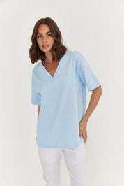 NIX V-Neck T-Shirt Light Blue