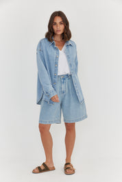 HARVEY Shorts Light Blue Wash Denim