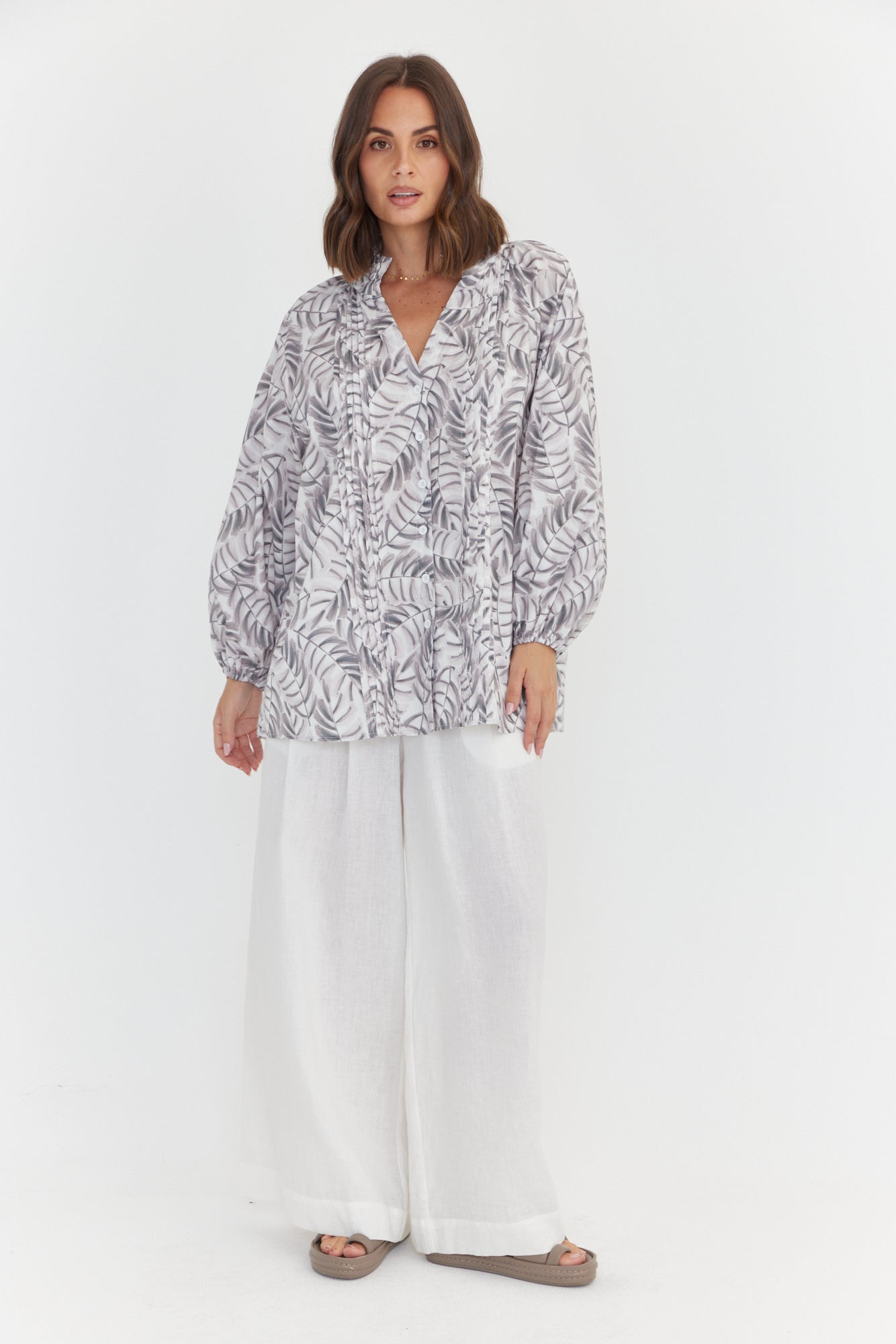 CAITS Blouse Coco Leaf Print