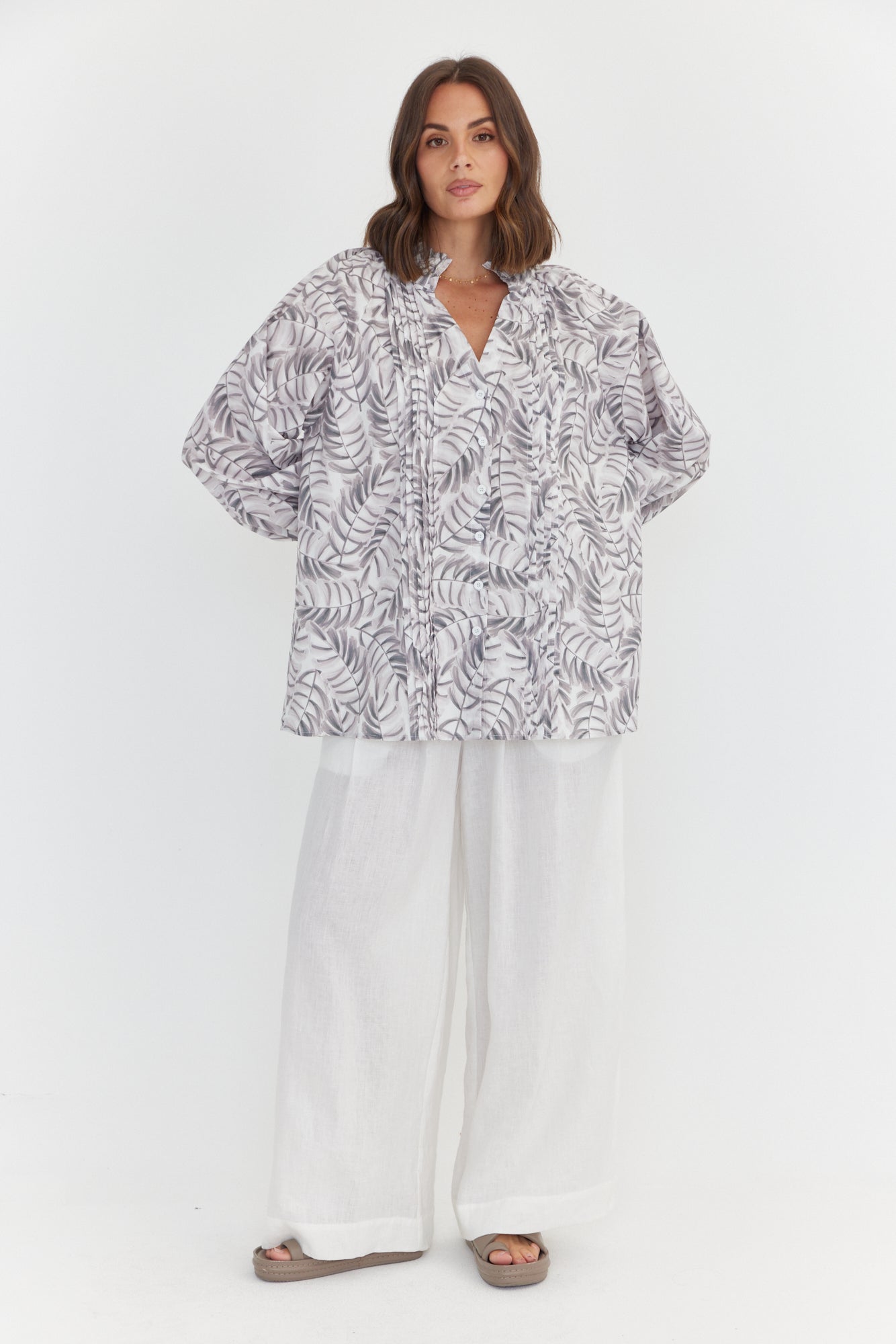 CAITS Blouse Coco Leaf Print