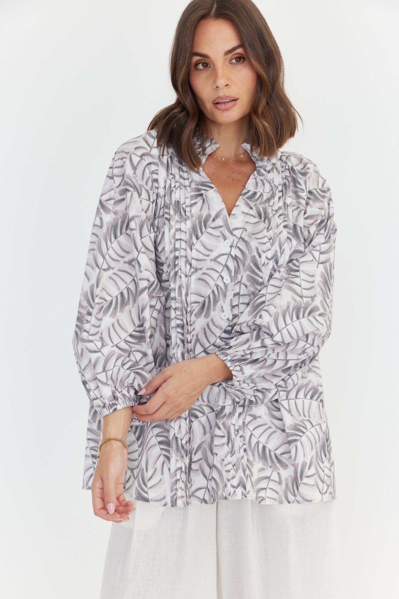 CAITS Blouse Coco Leaf Print