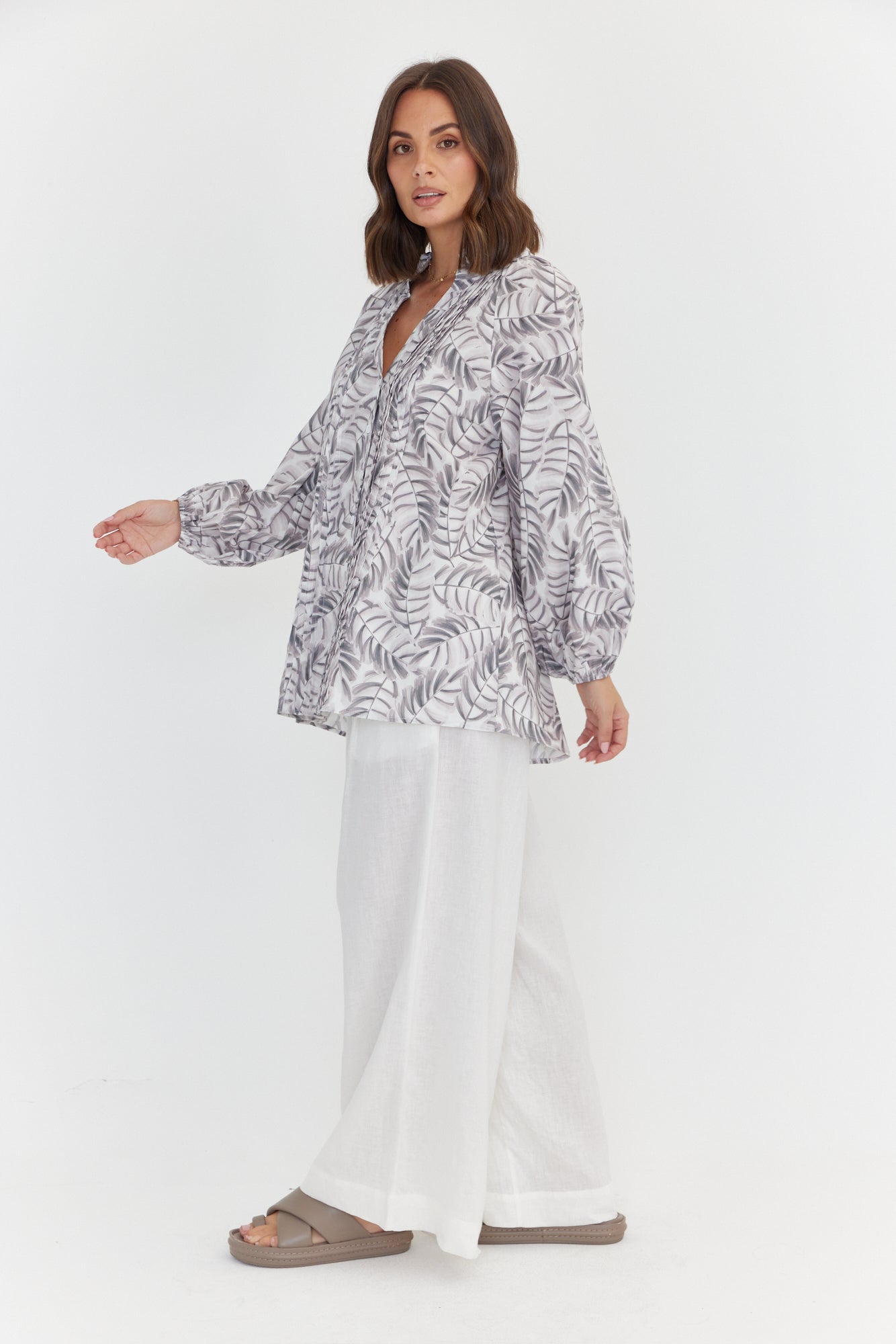 CAITS Blouse Coco Leaf Print
