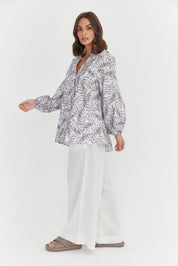 CAITS Blouse Coco Leaf Print
