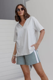NIX V-Neck T-Shirt Grey Marle