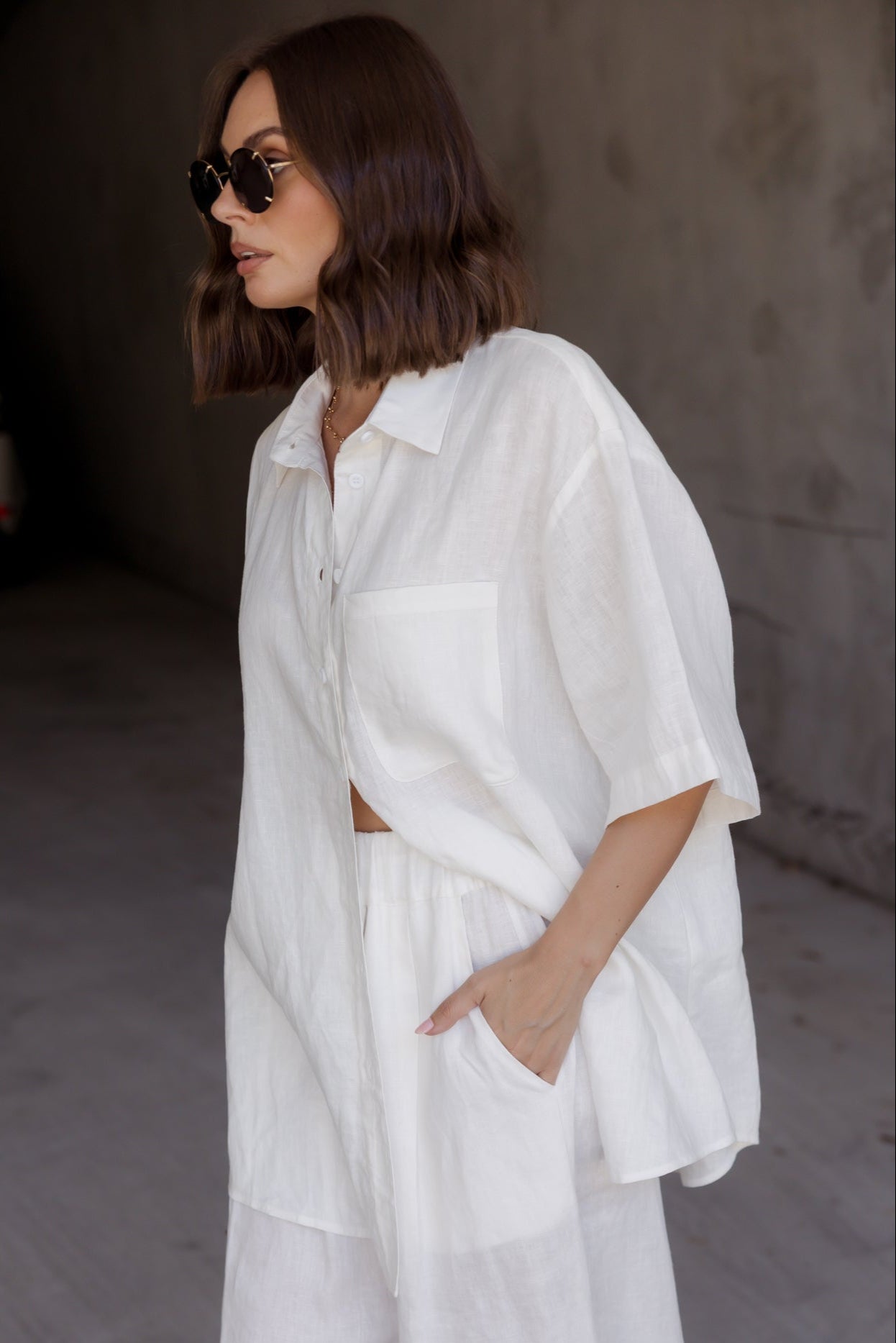 ROGUE Top Linen White