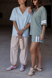 NIX V-Neck T-Shirt Light Blue